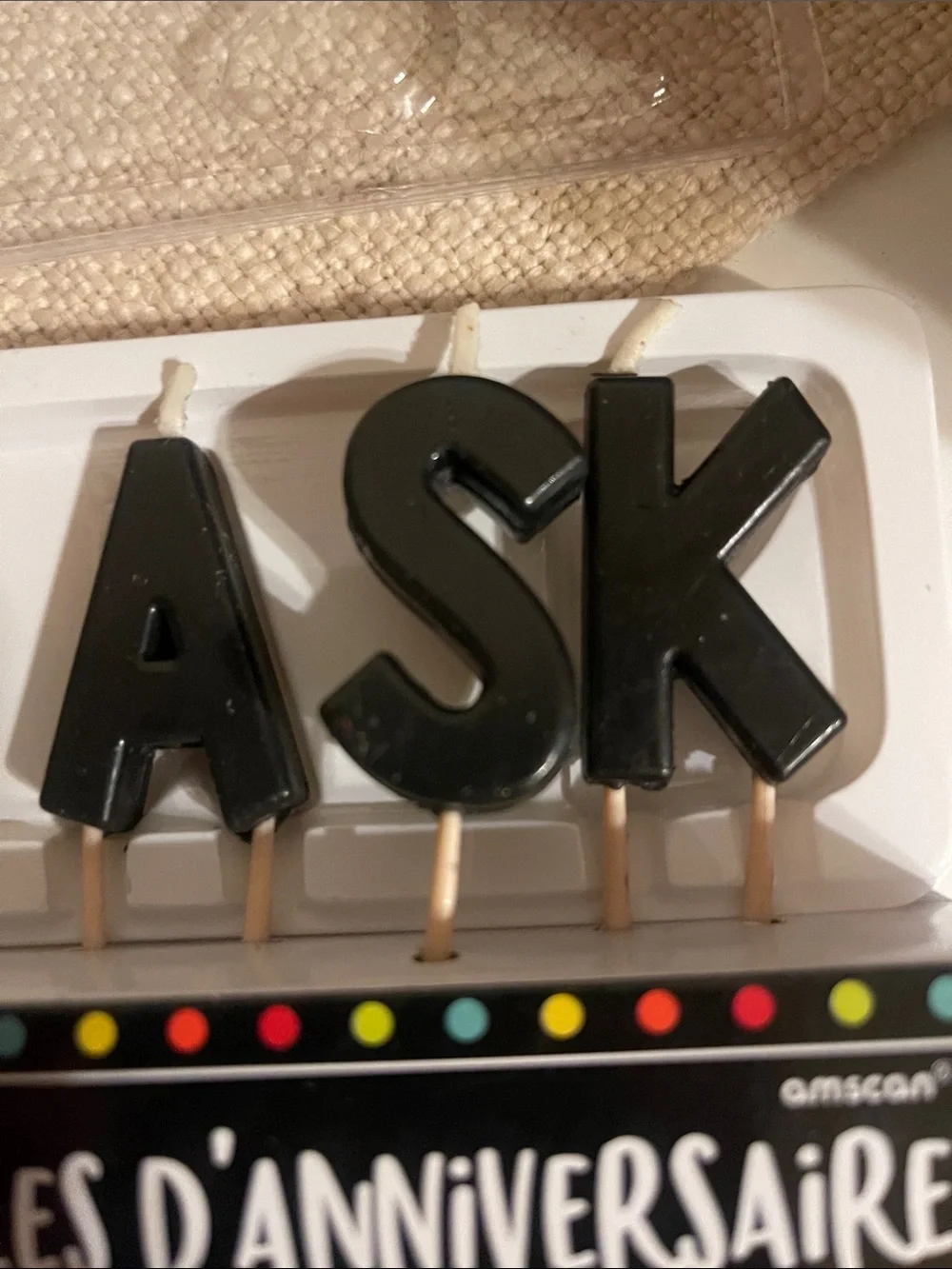 Set of Brand New Funny Birthday Cake Candles - “DON’T ASK